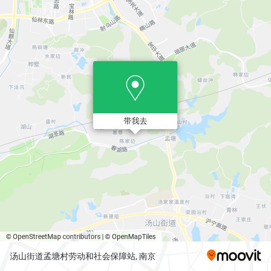 汤山街道孟塘村劳动和社会保障站地图