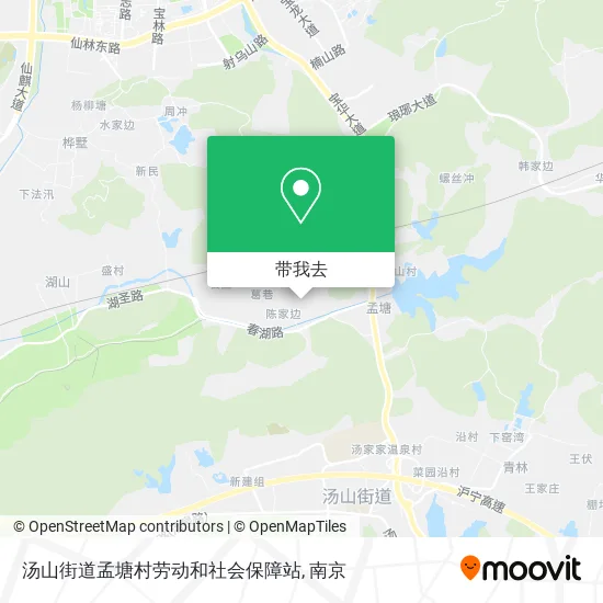 汤山街道孟塘村劳动和社会保障站地图