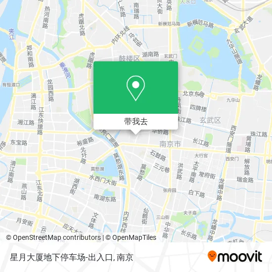 星月大厦地下停车场-出入口地图