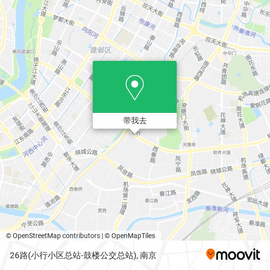 26路(小行小区总站-鼓楼公交总站)地图