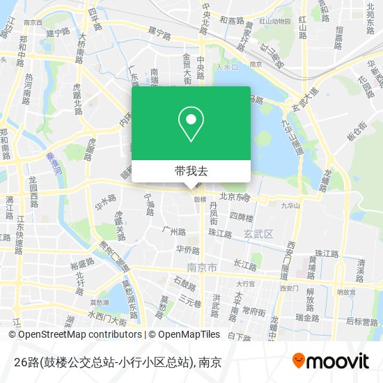 26路(鼓楼公交总站-小行小区总站)地图