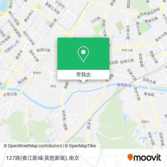 127路(春江新城-莫愁新寓)地图
