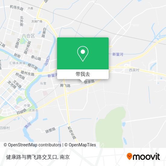 健康路与腾飞路交叉口地图