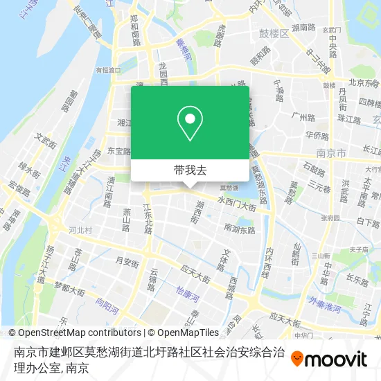 南京市建邺区莫愁湖街道北圩路社区社会治安综合治理办公室地图