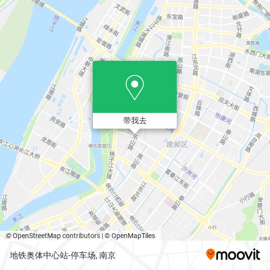 地铁奥体中心站-停车场地图