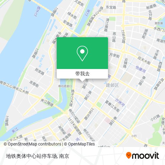 地铁奥体中心站停车场地图