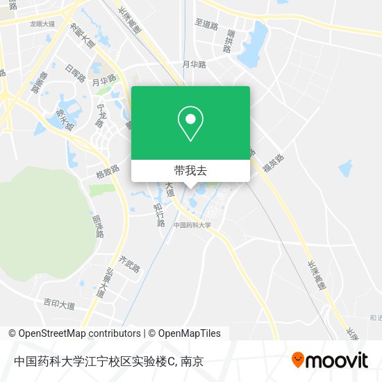 中国药科大学江宁校区实验楼C地图