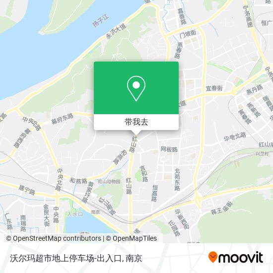 沃尔玛超市地上停车场-出入口地图
