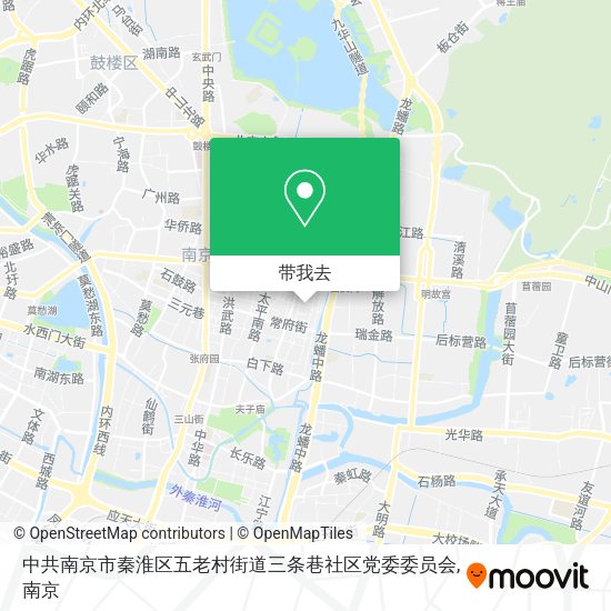 中共南京市秦淮区五老村街道三条巷社区党委委员会地图