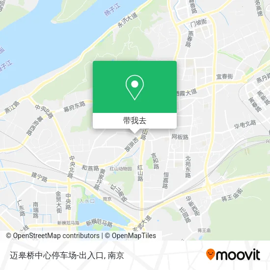 迈皋桥中心停车场-出入口地图