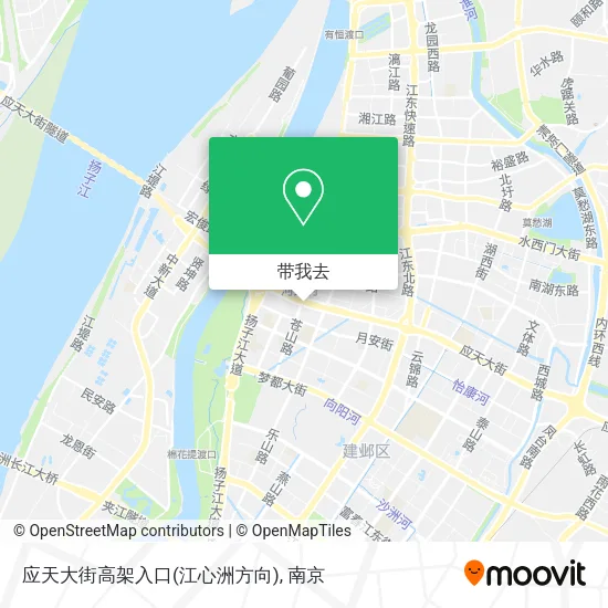 应天大街高架入口(江心洲方向)地图