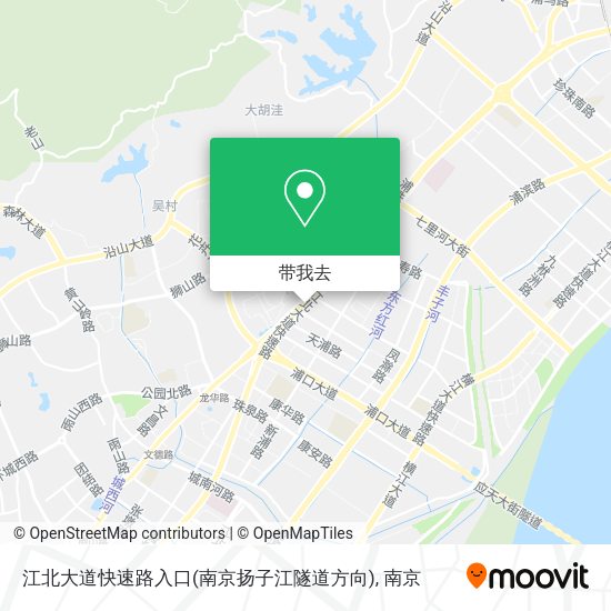 江北大道快速路入口(南京扬子江隧道方向)地图