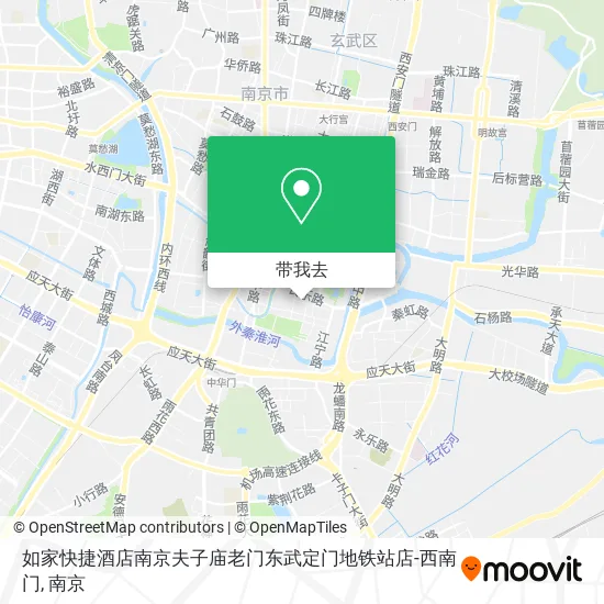 如家快捷酒店南京夫子庙老门东武定门地铁站店-西南门地图