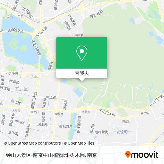 钟山风景区-南京中山植物园-树木园地图
