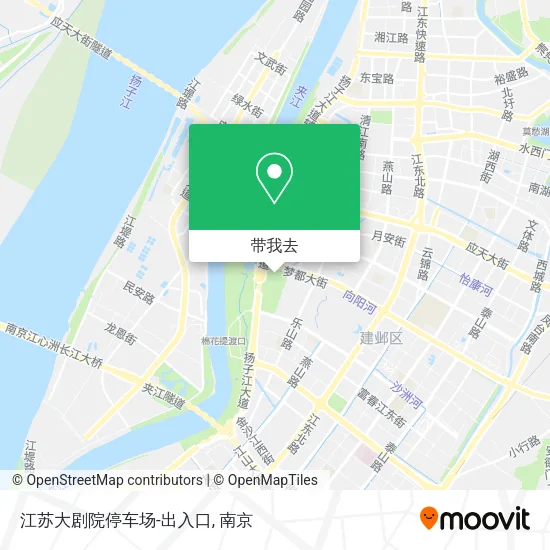 江苏大剧院停车场-出入口地图