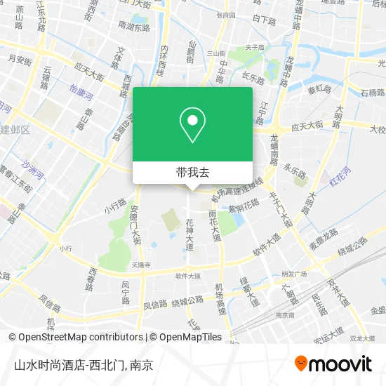 山水时尚酒店-西北门地图
