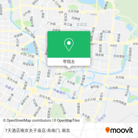 7天酒店南京夫子庙店-东南门地图