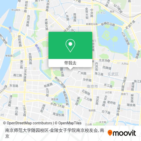南京师范大学随园校区-金陵女子学院南京校友会地图