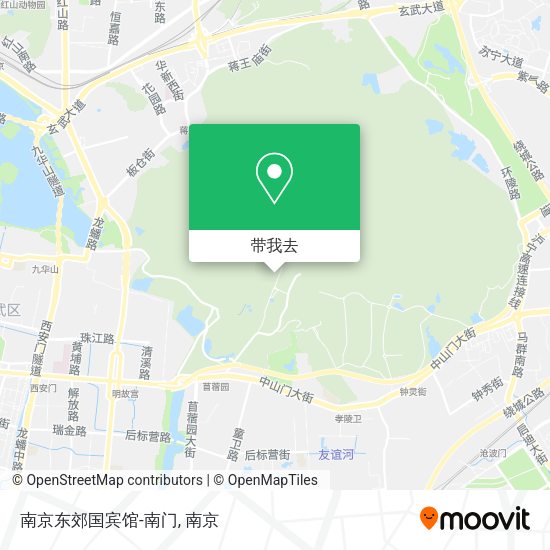 南京东郊国宾馆-南门地图