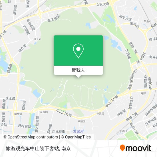 旅游观光车中山陵下客站地图