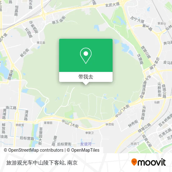 旅游观光车中山陵下客站地图