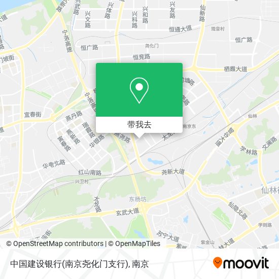 中国建设银行(南京尧化门支行)地图