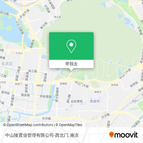中山陵置业管理有限公司-西北门地图