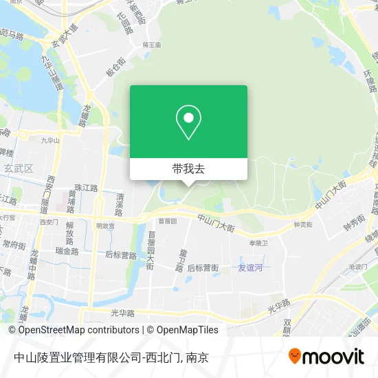 中山陵置业管理有限公司-西北门地图