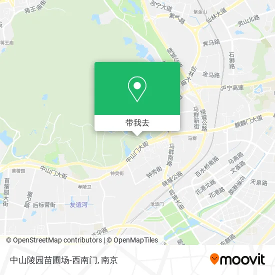 中山陵园苗圃场-西南门地图