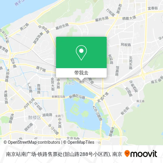 南京站南广场-铁路售票处(韶山路288号小区西)地图