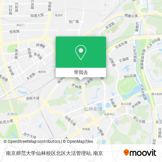 南京师范大学仙林校区北区大活管理站地图