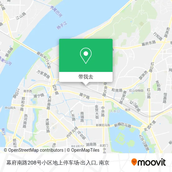 幕府南路208号小区地上停车场-出入口地图