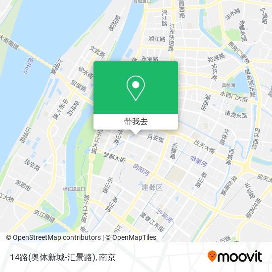 14路(奥体新城-汇景路)地图