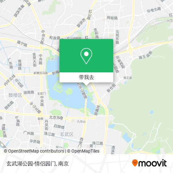 玄武湖公园-情侣园门地图