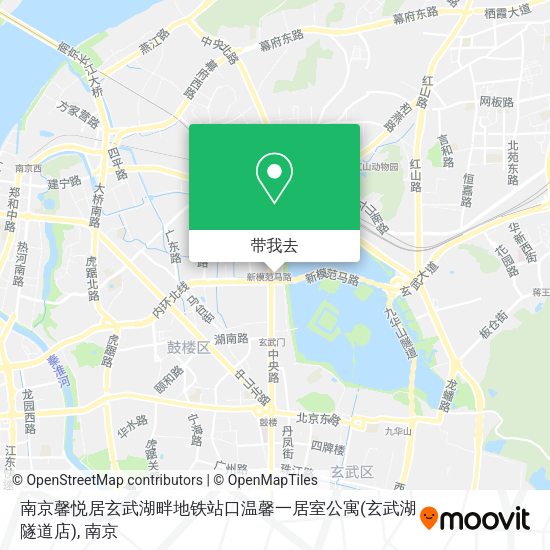 南京馨悦居玄武湖畔地铁站口温馨一居室公寓(玄武湖隧道店)地图