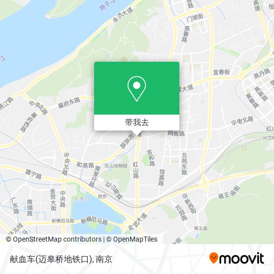 献血车(迈皋桥地铁口)地图
