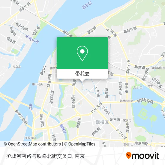 护城河南路与铁路北街交叉口地图