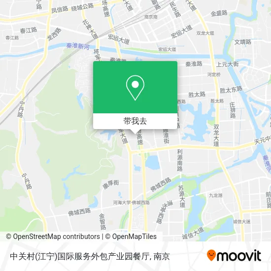 中关村(江宁)国际服务外包产业园餐厅地图