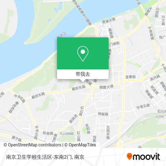 南京卫生学校生活区-东南2门地图