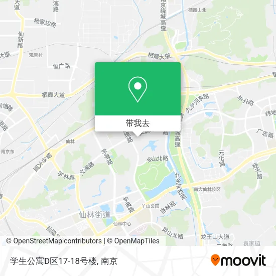 学生公寓D区17-18号楼地图