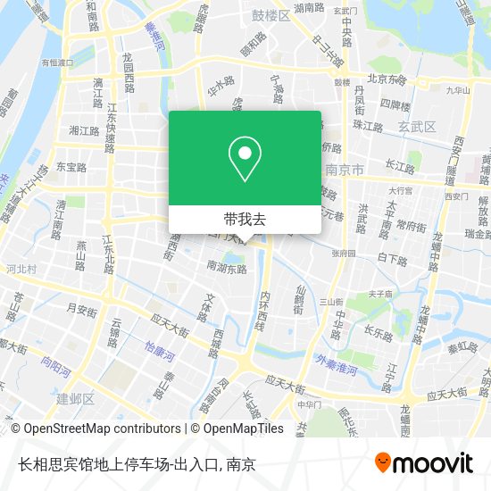 长相思宾馆地上停车场-出入口地图