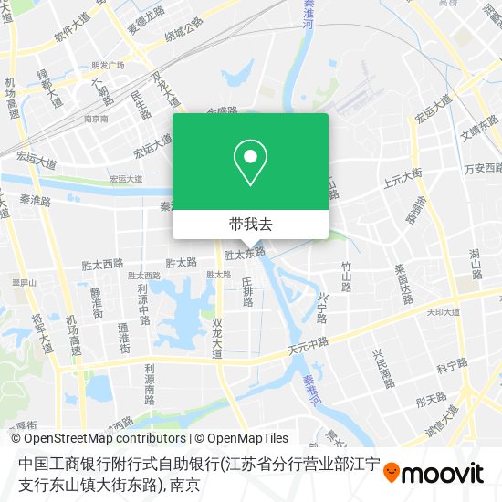 中国工商银行附行式自助银行(江苏省分行营业部江宁支行东山镇大街东路)地图