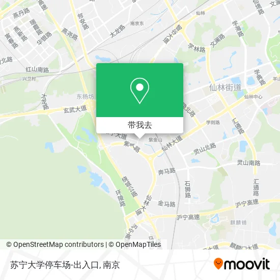 苏宁大学停车场-出入口地图