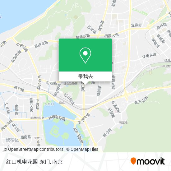 红山机电花园-东门地图