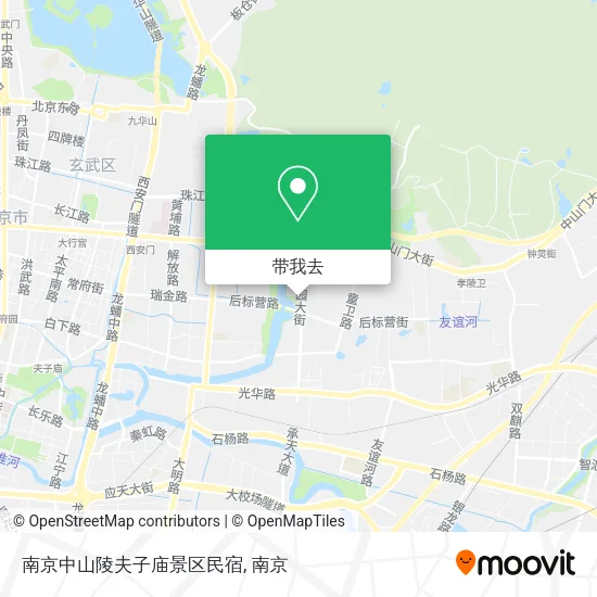 南京中山陵夫子庙景区民宿地图
