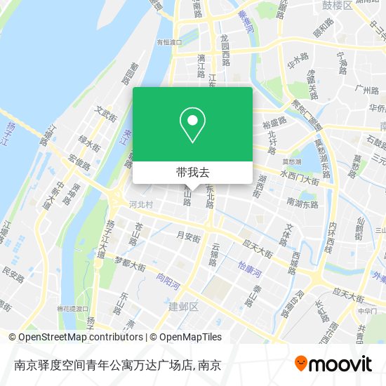 南京驿度空间青年公寓万达广场店地图