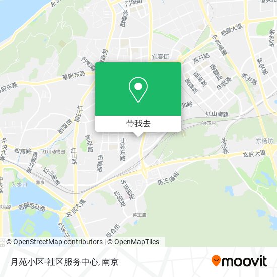 月苑小区-社区服务中心地图