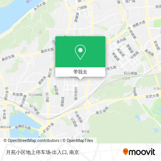 月苑小区地上停车场-出入口地图