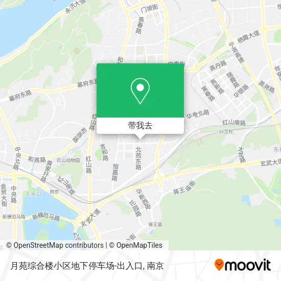 月苑综合楼小区地下停车场-出入口地图