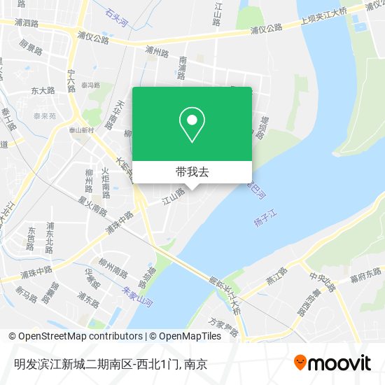 明发滨江新城二期南区-西北1门地图
